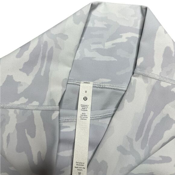 LULULEMON Wunder Under High Rise Tight 25" Luxtreme Gray Camo Size 8 - Picture 10 of 11